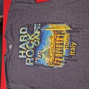 Hard Rock Cafe Rome Italy commemorative tee souvenir XXL unisex EUC